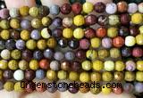 CMK384 15 inches 6mm faceted round mookaite beads wholesale