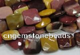 CMK41 15.5 inches 12*12mm faceted square mookaite beads wholesale