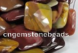 CMK43 15.5 inches 30*30mm faceted square mookaite beads wholesale