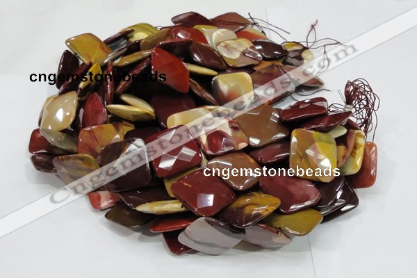 CMK44 15.5 inches 40*40mm faceted square mookaite beads wholesale