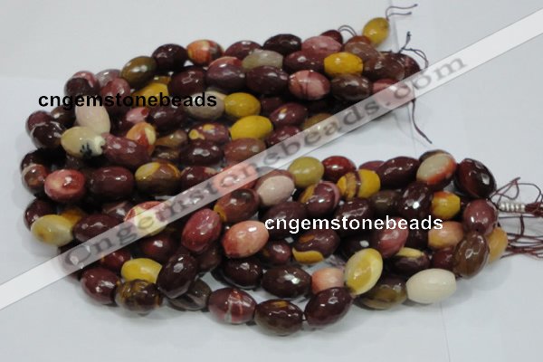 CMK45 15.5 inches 10*15mm faceted rice mookaite beads wholesale