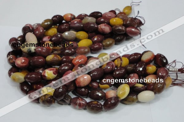 CMK46 15.5 inches 13*18mm faceted rice mookaite beads wholesale