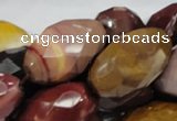 CMK47 15.5 inches 18*30mm faceted rice mookaite beads wholesale