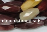 CMK49 15.5 inches 14*38mm faceted rice mookaite beads wholesale