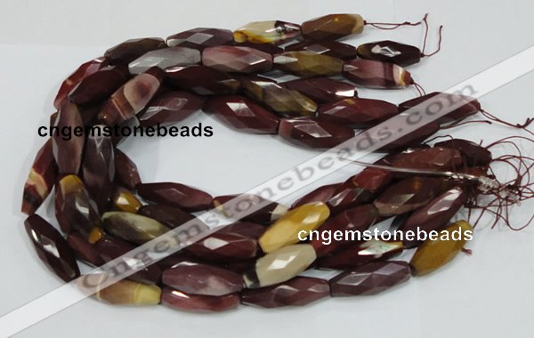 CMK49 15.5 inches 14*38mm faceted rice mookaite beads wholesale