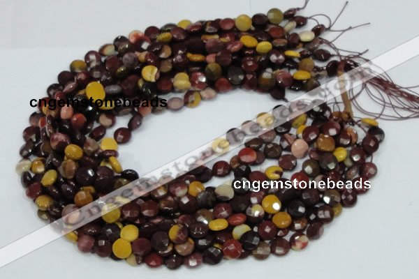 CMK51 15.5 inches 10mm faceted coin mookaite beads wholesale