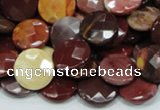 CMK52 15.5 inches 12mm faceted coin mookaite beads wholesale