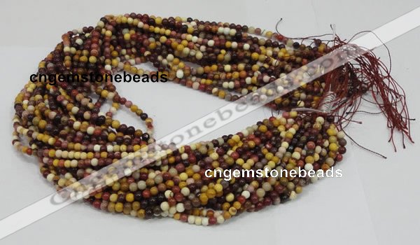 CMK56 15.5 inches 4mm round mookaite gemstone beads wholesale