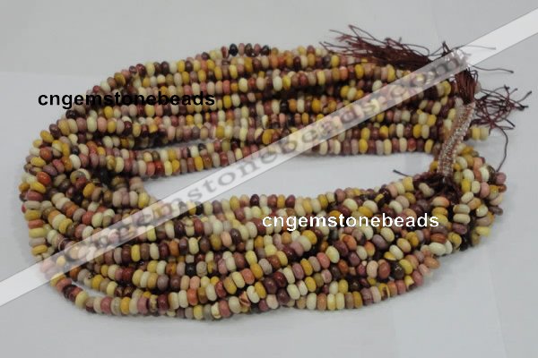 CMK62 15.5 inches 3*6mm rondelle mookaite gemstone beads wholesale