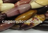 CMK67 15.5 inches 10*30mm rice mookaite gemstone beads wholesale