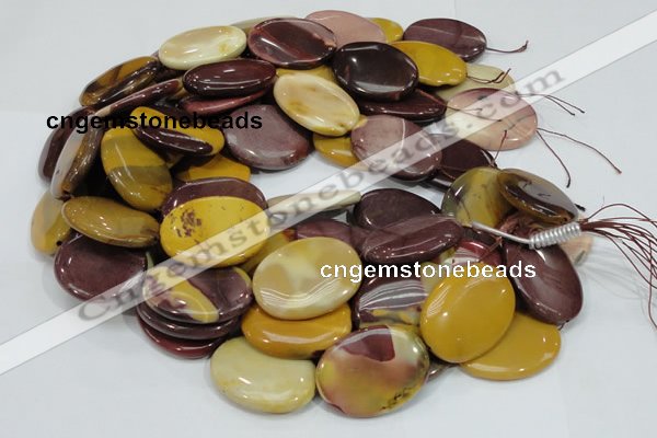 CMK76 15.5 inches 30*40mm oval mookaite gemstone beads wholesale