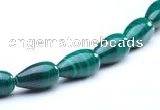 CMN10 A grade 5*10mm teardrop natural malachite beads Wholesale