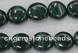 CMN101 15.5 inches 16mm flat round natural malachite beads wholesale