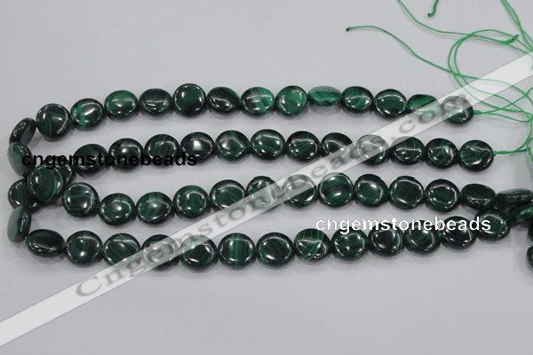 CMN101 15.5 inches 16mm flat round natural malachite beads wholesale