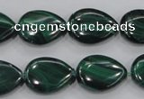 CMN102 15.5 inches 15*20mm flat teardrop natural malachite beads