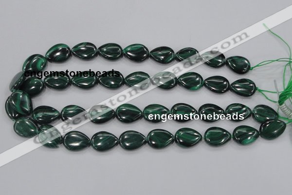 CMN102 15.5 inches 15*20mm flat teardrop natural malachite beads