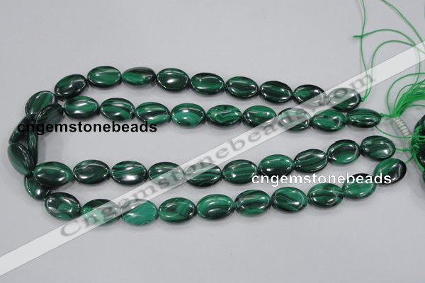 CMN103 15.5 inches 12*16mm oval natural malachite beads wholesale