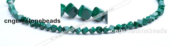 CMN11 A grade 4*4mm cubic natural malachite beads wholesale