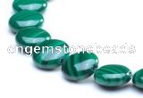 CMN110 15.5 inches 10mm flat round natural malachite beads