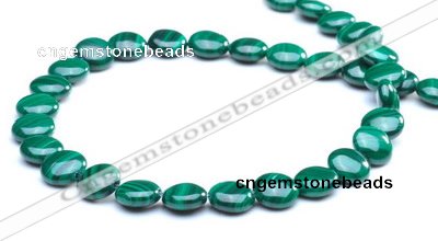 CMN110 15.5 inches 10mm flat round natural malachite beads