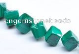 CMN12 A grade 6*6mm cubic natural malachite beads Wholesale