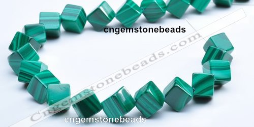 CMN14 A grade cubic 8*8mm natural malachite beads Wholesale