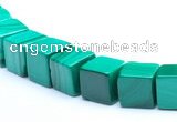 CMN15 A grade 8*8*8mm cube natural malachite beads Wholesale