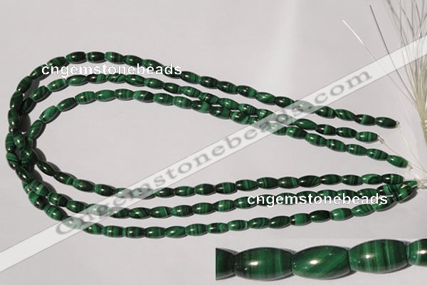 CMN210 15.5 inches 5*9mm rice natural malachite beads wholesale