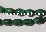 CMN212 15.5 inches 8*12mm rice natural malachite beads wholesale