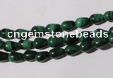 CMN216 15.5 inches 5*7mm teardrop natural malachite beads wholesale