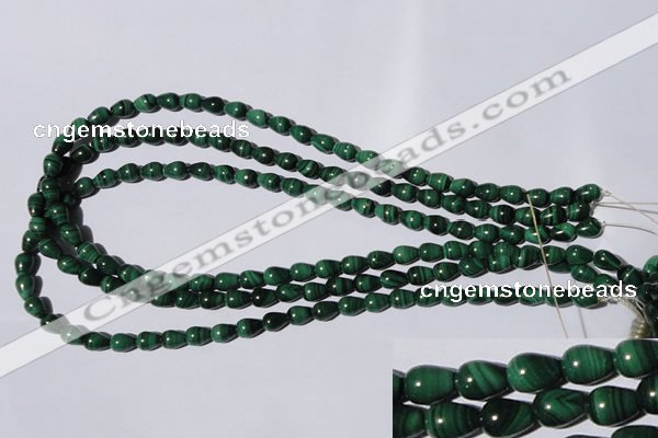 CMN217 15.5 inches 6*8mm teardrop natural malachite beads wholesale