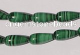 CMN220 15.5 inches 7*15mm teardrop natural malachite beads wholesale