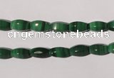 CMN223 15.5 inches 5*9mm faceted rice natural malachite beads