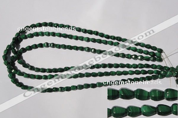 CMN229 15.5 inches 5*7mm faceted teardrop natural malachite beads