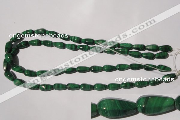 CMN230 15.5 inches 7*15mm faceted teardrop natural malachite beads