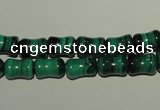 CMN232 15.5 inches 6*9mm bone natural malachite beads wholesale