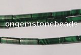 CMN241 15.5 inches 4*13mm faceted tube natural malachite beads