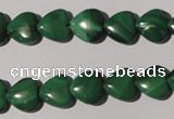 CMN257 15.5 inches 10*10mm heart natural malachite beads wholesale