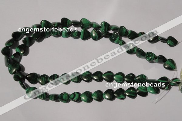 CMN258 15.5 inches 12*12mm heart natural malachite beads wholesale