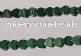 CMN260 15.5 inches 6*6mm heart natural malachite beads wholesale