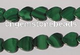 CMN262 15.5 inches 10*10mm heart natural malachite beads wholesale