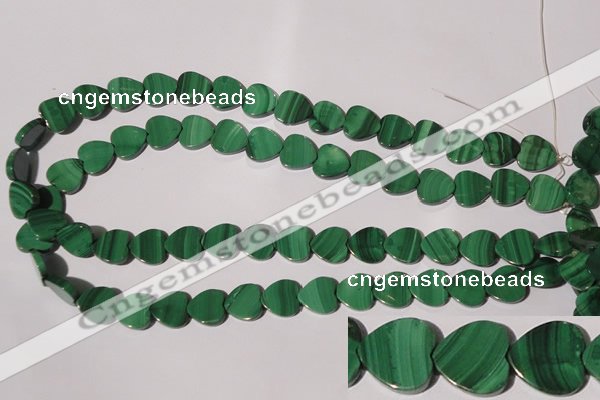 CMN263 15.5 inches 12*12mm heart natural malachite beads wholesale