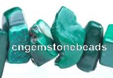 CMN27 34 inches freeform shape natural malachite chips beads