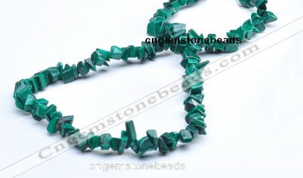 CMN27 34 inches freeform shape natural malachite chips beads