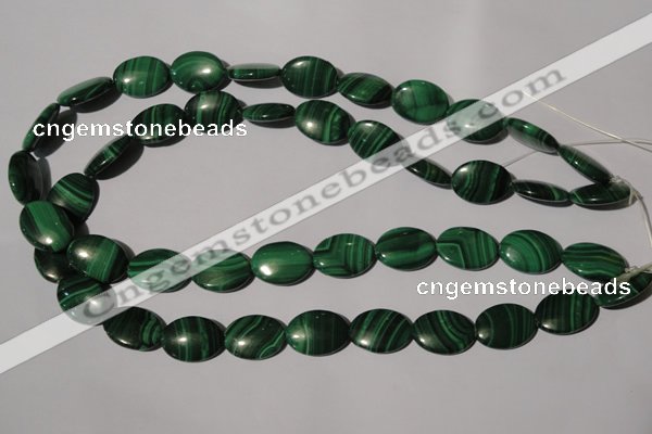 CMN274 15.5 inches 13*18mm oval natural malachite beads wholesale