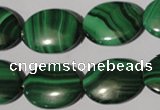 CMN275 15.5 inches 15*20mm oval natural malachite beads wholesale