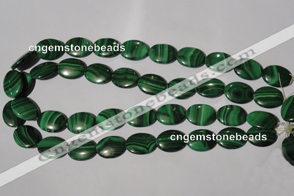 CMN275 15.5 inches 15*20mm oval natural malachite beads wholesale