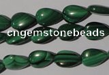 CMN281 15.5 inches 8*12mm flat teardrop natural malachite beads