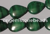 CMN285 15.5 inches 15*20mm flat teardrop natural malachite beads