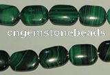 CMN304 15.5 inches 10*14mm rectangle natural malachite beads wholesale